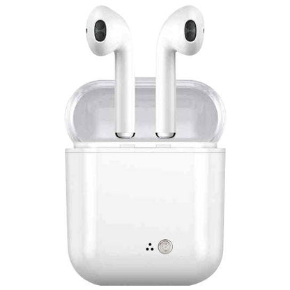 Clear Top Dual Chamber Wireless Bluetooth Earphones With Charging Box
