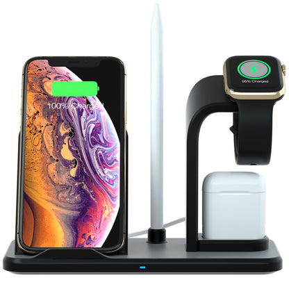 Besegad 4 in 1 Assemable Fast Wireless Charging Stand Dock Station for iPhone XS Max Apple  Pencil  Series 1 2 3 4 Airpods