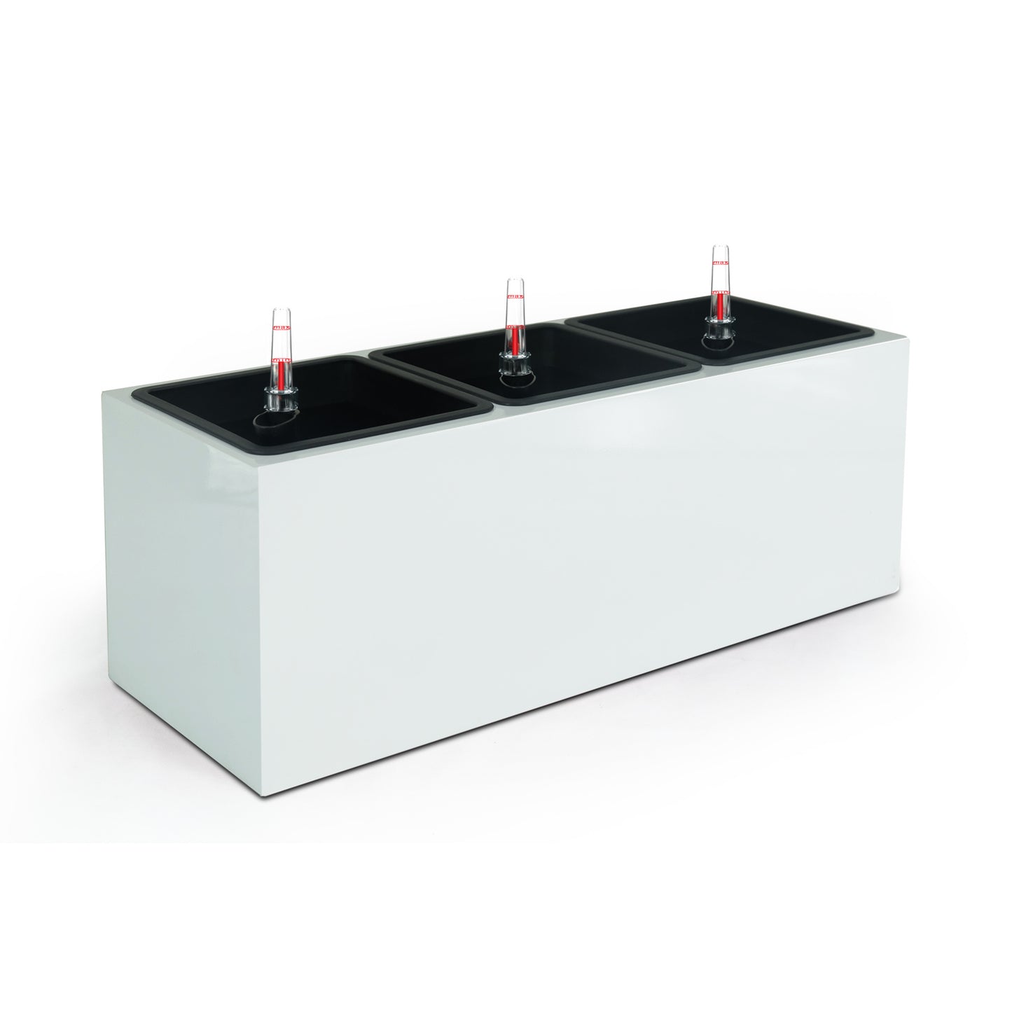 3-Liner Self-watering Rectangle Planter Box - White