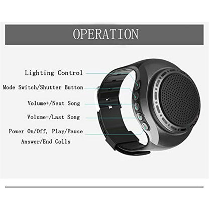 Wearable Waterproof Wireless Portable Bluetooth Speaker Watch; with MP3 Player & FM Radio & Selfie & Ultra Long Standby Time for Running; Hiking; Climbing; sports